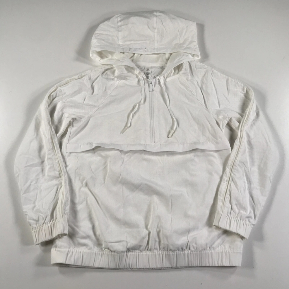lululemon athletica White Half-Zip Hooded Pullover